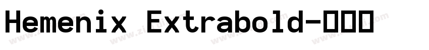 Hemenix Extrabold字体转换